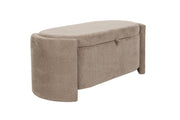 Fauteuil Eetkamerbank Miro Polyester, MDF Grijs 44x108 cm-Fauteuils-Creating Home