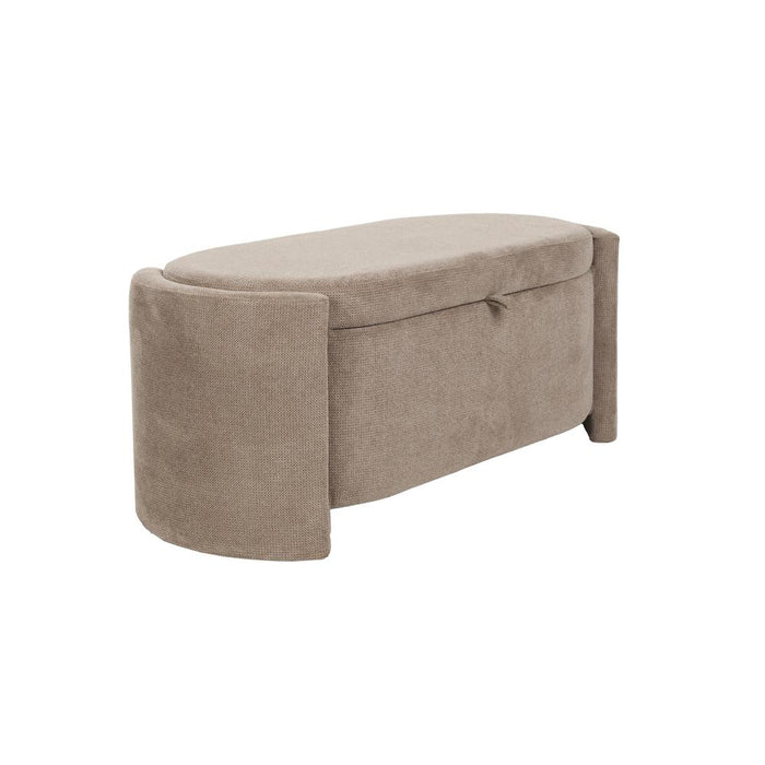 Fauteuil Eetkamerbank Miro Polyester, MDF Grijs 44x108 cm-Fauteuils-Creating Home