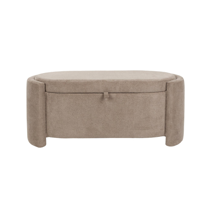 Fauteuil Eetkamerbank Miro Polyester, MDF Grijs 44x108 cm-Fauteuils-Creating Home