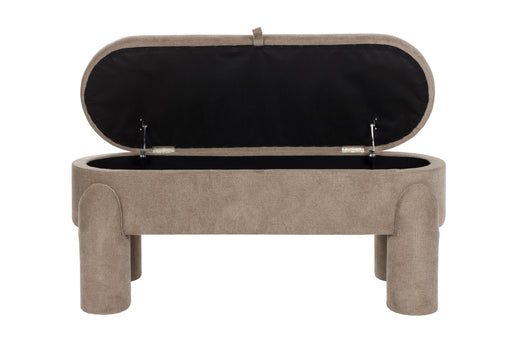 Eetkamerbank Orly Polyester, MDF Grijs 45x113 cm-Eetkamerstoelen-Creating Home