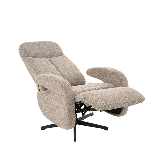 Fauteuil Esbjerg Cognac Boucle Manueel Verstelbaar 68x84x114 cm-Fauteuils-LABEL51