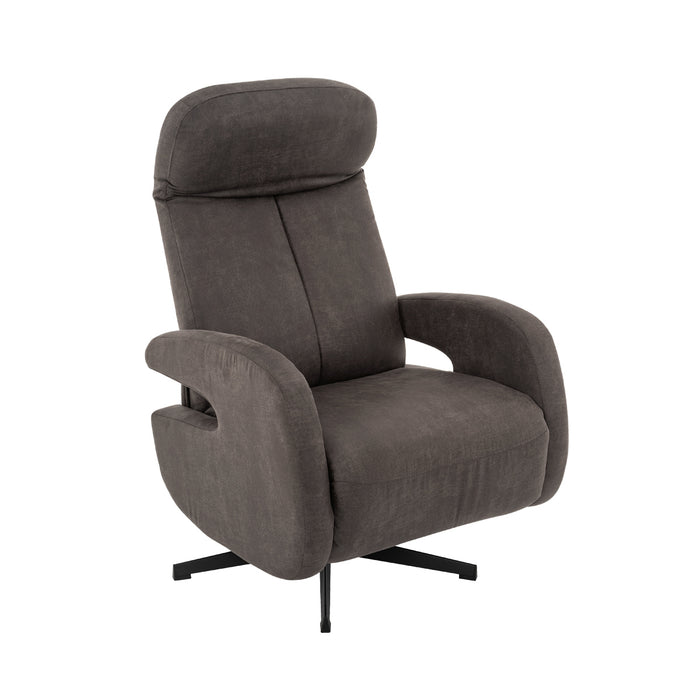 Fauteuil Esbjerg - Taupe - Kunstleder - Manueel Verstelbaar-Fauteuils-LABEL51