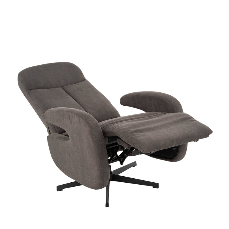 Fauteuil Esbjerg Taupe Kunstleder Manueel Verstelbaar-Fauteuils-LABEL51