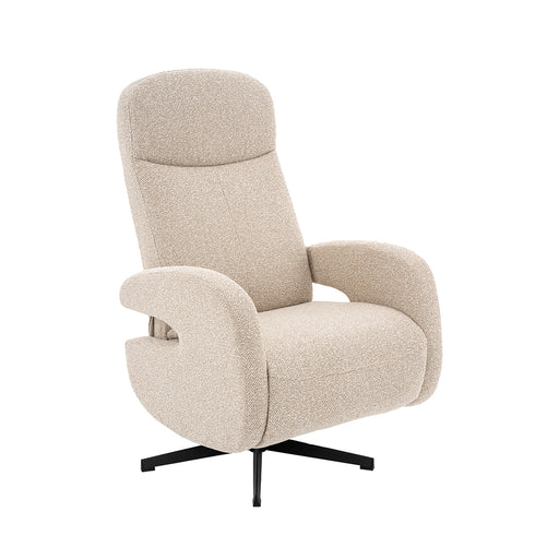 Fauteuil Esjberg Taupe Boucle Manueel Verstelbaar 68x84x114 cm-Fauteuils-LABEL51
