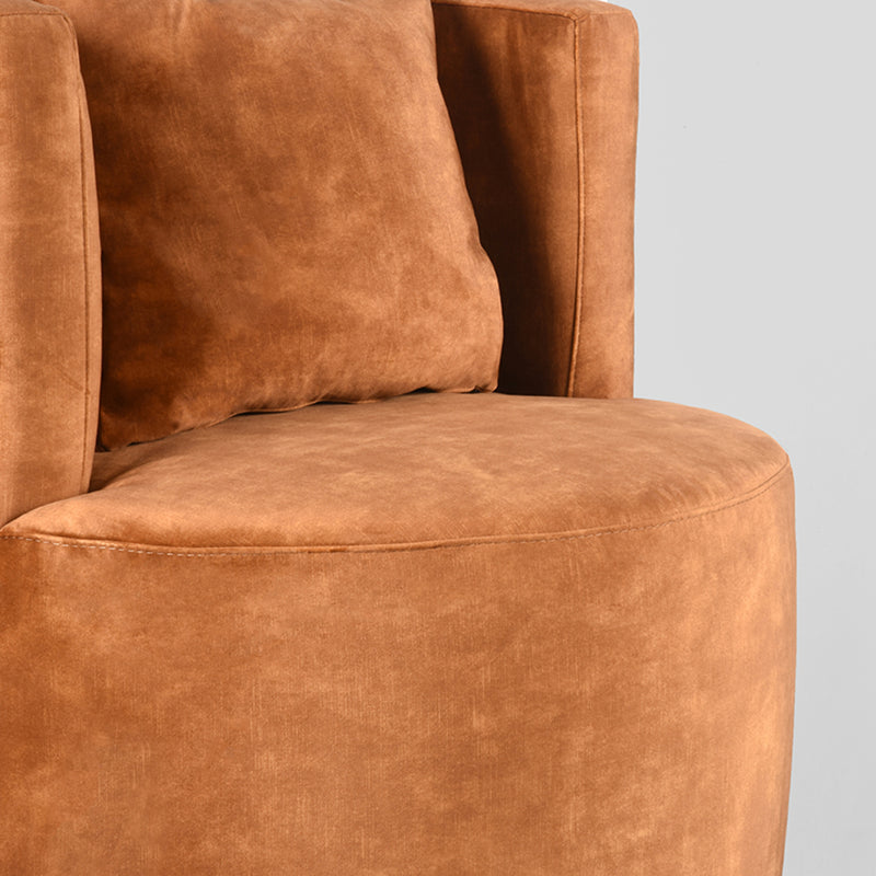 Fauteuil Evy Oker Velvet 65 cm 65x65x75 cm-Fauteuils-LABEL51