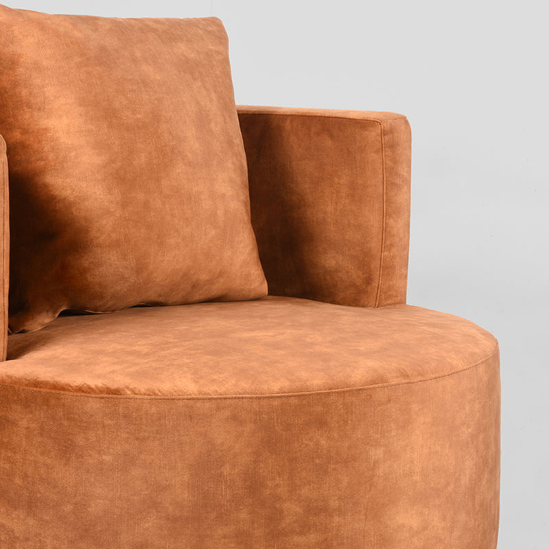 Fauteuil Evy Oker Velvet 90 cm 90x90x75 cm-Fauteuils-LABEL51