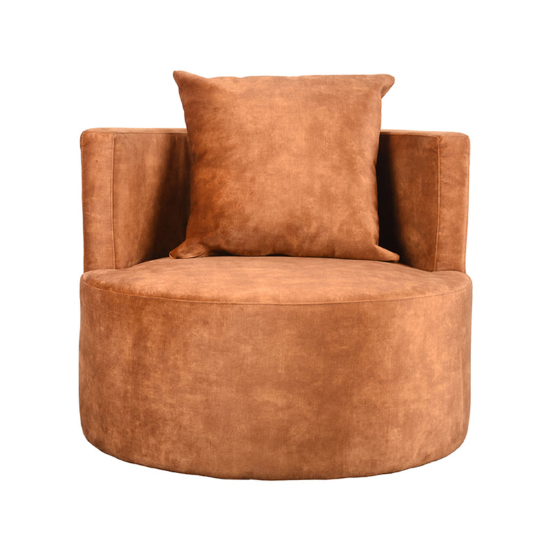 Fauteuil Evy Oker Velvet 90 cm 90x90x75 cm-Fauteuils-LABEL51