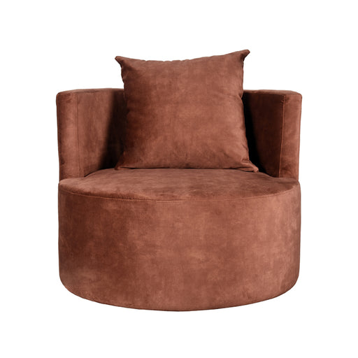 Fauteuil Evy Rust Velvet 90 cm 90x90x75 cm-Fauteuils-LABEL51