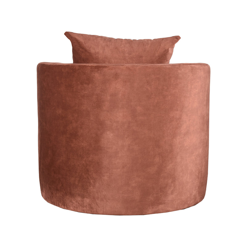 Fauteuil Evy Rust Velvet 90 cm 90x90x75 cm-Fauteuils-LABEL51