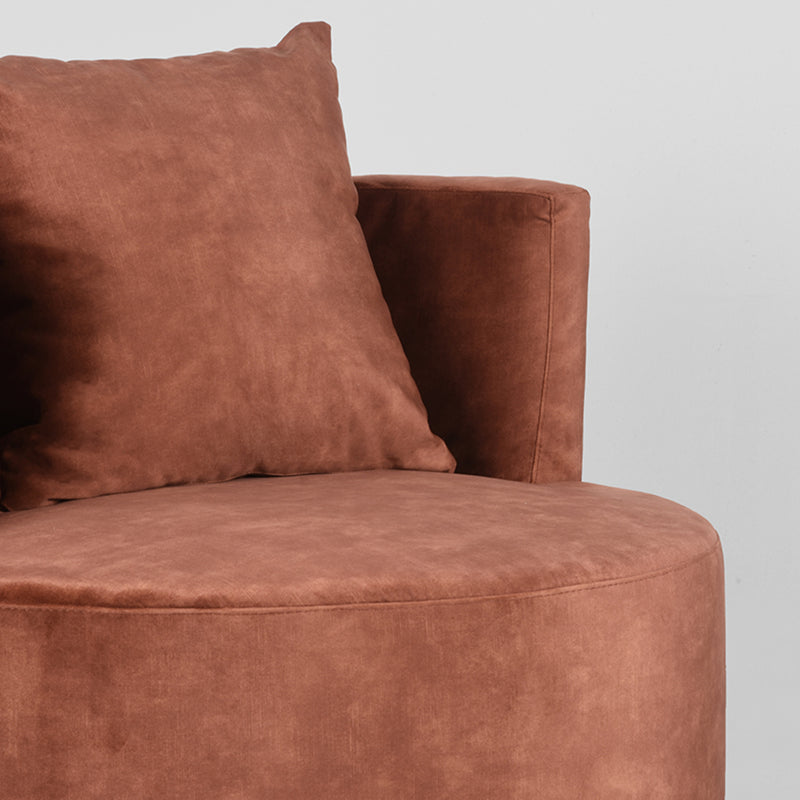 Fauteuil Evy Rust Velvet 90 cm 90x90x75 cm-Fauteuils-LABEL51