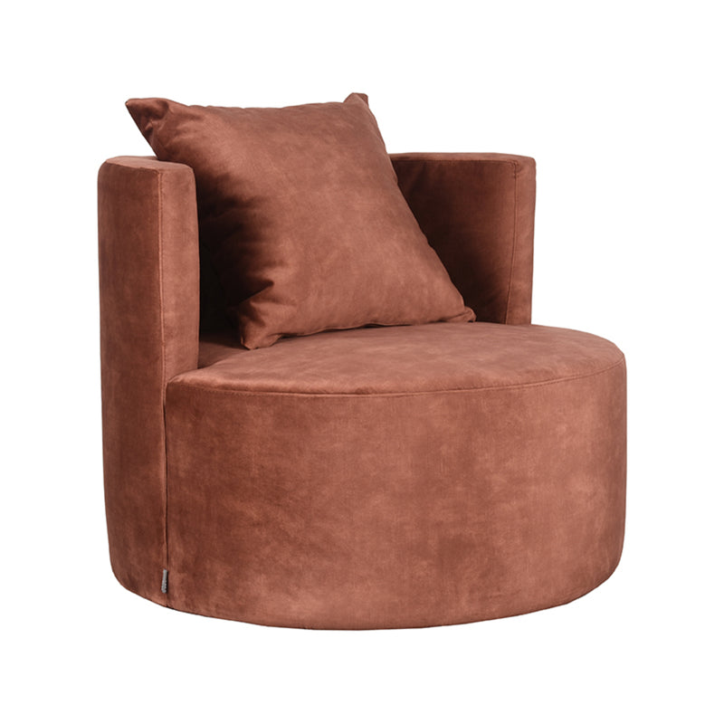 Fauteuil Evy Rust Velvet 90 cm 90x90x75 cm-Fauteuils-LABEL51