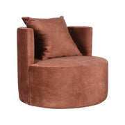 Fauteuil Evy Rust Velvet 90 cm 90x90x75 cm-Fauteuils-LABEL51