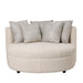 Fauteuil Fayen Polyester Crème 122x125 cm-Fauteuils-PTMD