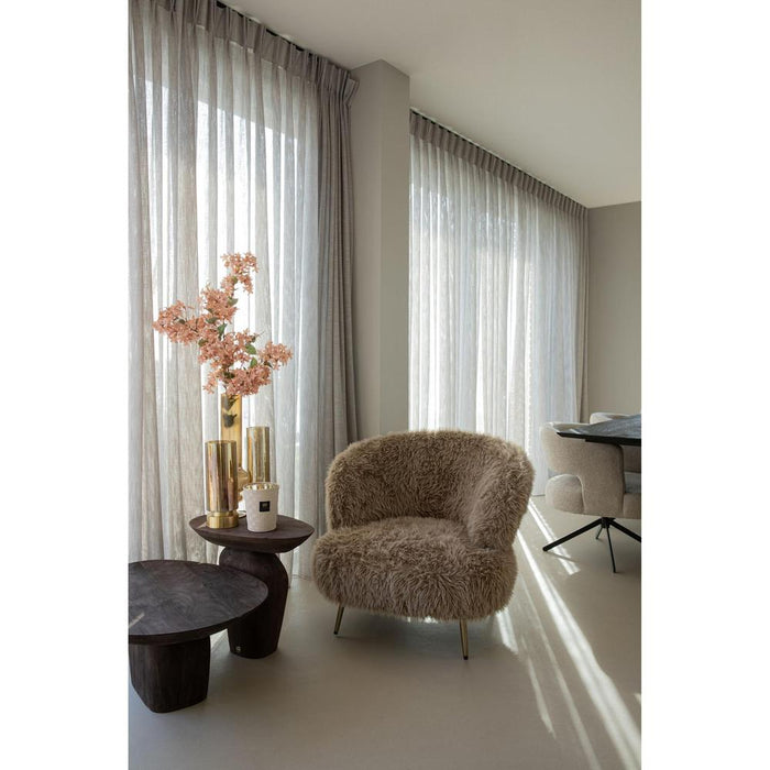 Fauteuil Franklyn Polyester Bruin-PTMD