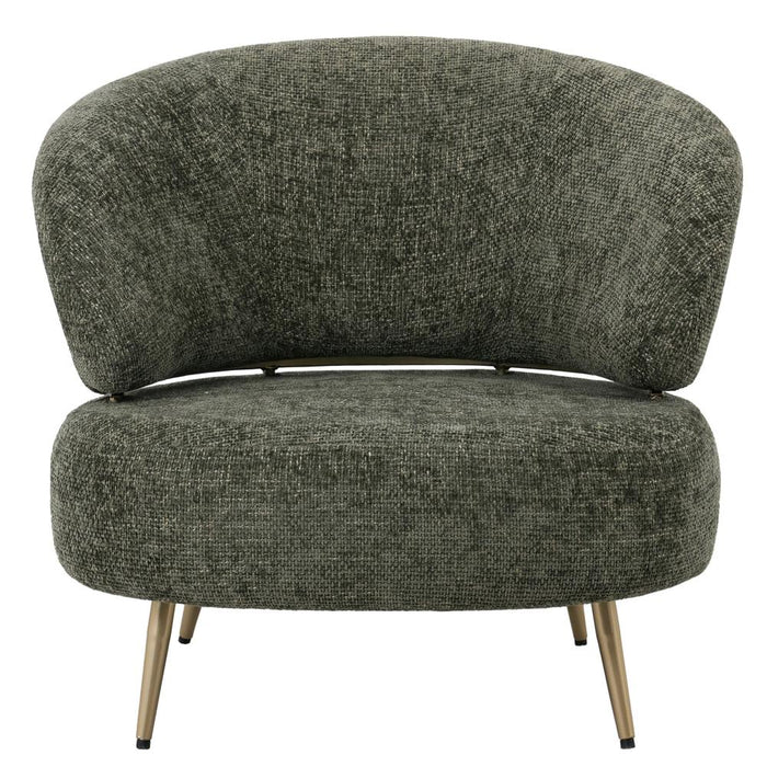 Fauteuil Franklyn Polyester Groen Olijfgroen-Fauteuils-PTMD