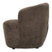 Bruine PTMD Grasa fauteuil van polyester met een compact, modern design van 74x76 cm op een slank metalen onderstel.