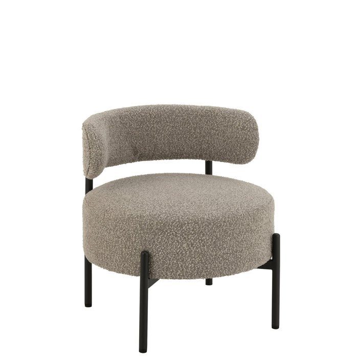 Fauteuil Grijs Polyester 62 cm 62.5x62.5x67.5 cm-Fauteuils-J-Line