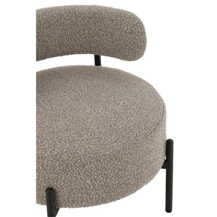 Fauteuil Grijs Polyester 62 cm 62.5x62.5x67.5 cm-Fauteuils-J-Line