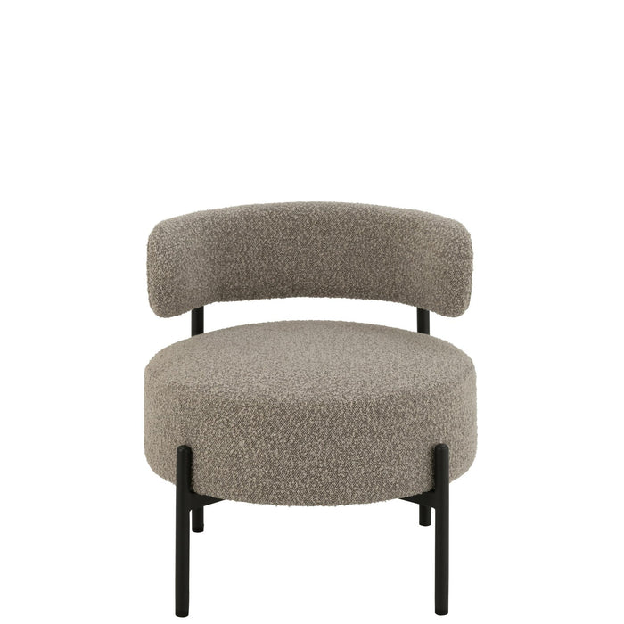 Fauteuil Grijs Polyester 62 cm 62.5x62.5x67.5 cm-Fauteuils-J-Line