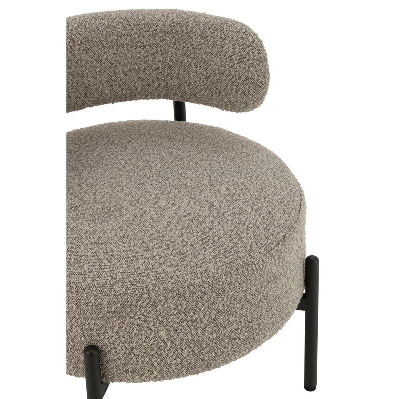 Fauteuil Grijs Polyester 62 cm 62.5x62.5x67.5 cm-Fauteuils-J-Line