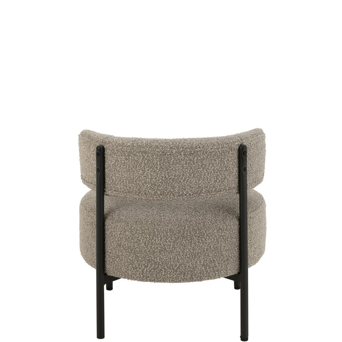 Fauteuil Grijs Polyester 62 cm-Fauteuils-J-Line