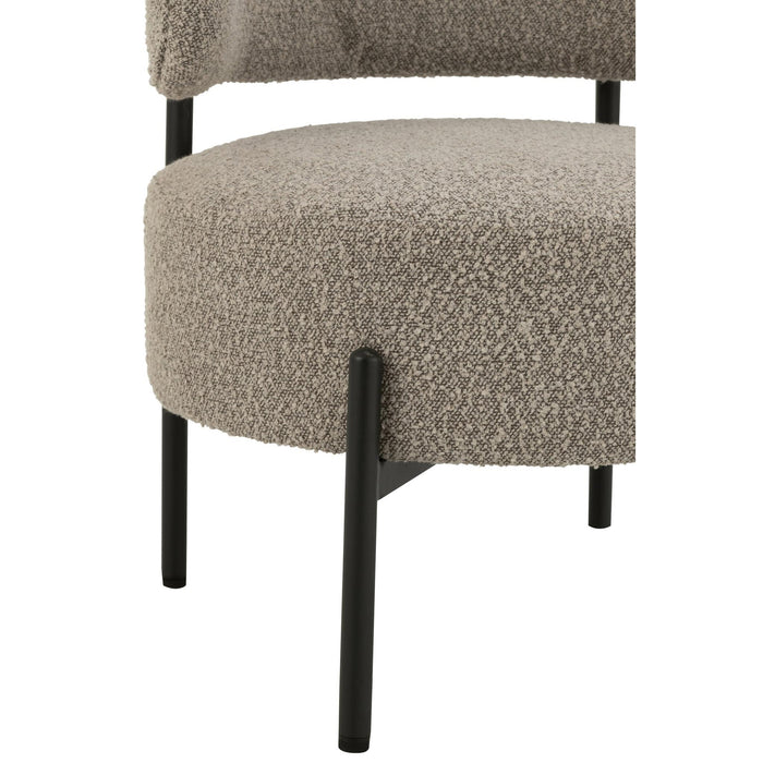 Fauteuil Grijs Polyester 62 cm-Fauteuils-J-Line