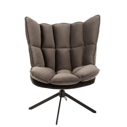 Fauteuil Grijs Polyester 73 cm-Fauteuils-J-Line