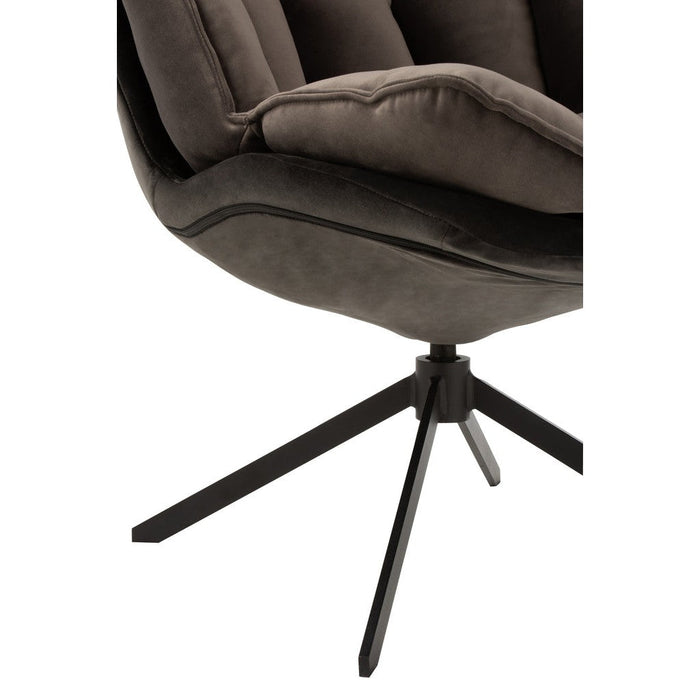 Fauteuil Grijs Polyester 73 cm-Fauteuils-J-Line