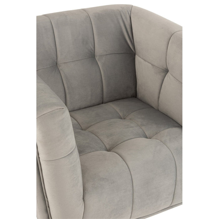 Fauteuil Grijs Populierenhout 82 cm 82x90x75.5 cm-Fauteuils-J-Line