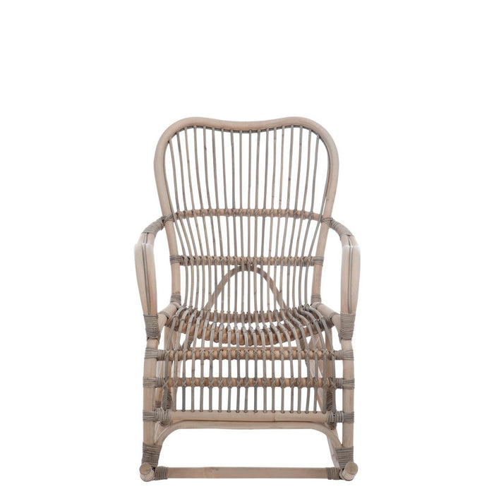 Fauteuil Grijs Rotan 56 cm 55.5x98x93.5 cm-Fauteuils-J-Line