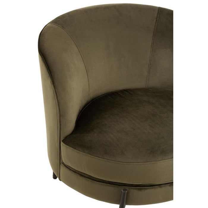 Fauteuil Groen Schuim Rond 67 cm-Fauteuils-J-Line