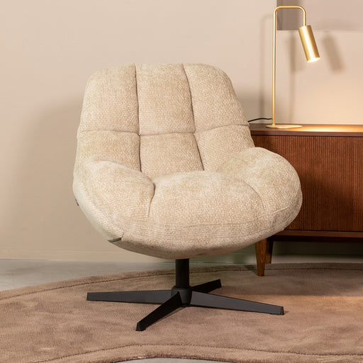 Fauteuil Huxley Mushroom Chenille - 76x86x92 cm-Fauteuils-LABEL51