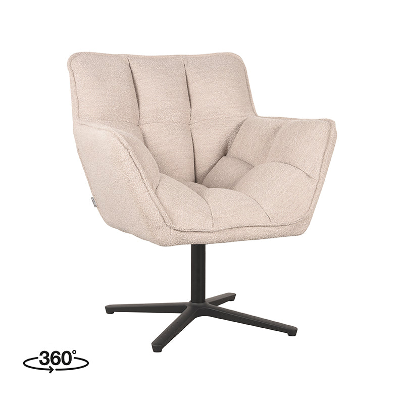 Fauteuil Ian Naturel Boucle - 76x72x87 cm-Fauteuils-LABEL51