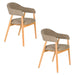 Fauteuil Indy Polyester Bruin 54x56 H81 cm SKU 1000583-Fauteuils-Creating Home