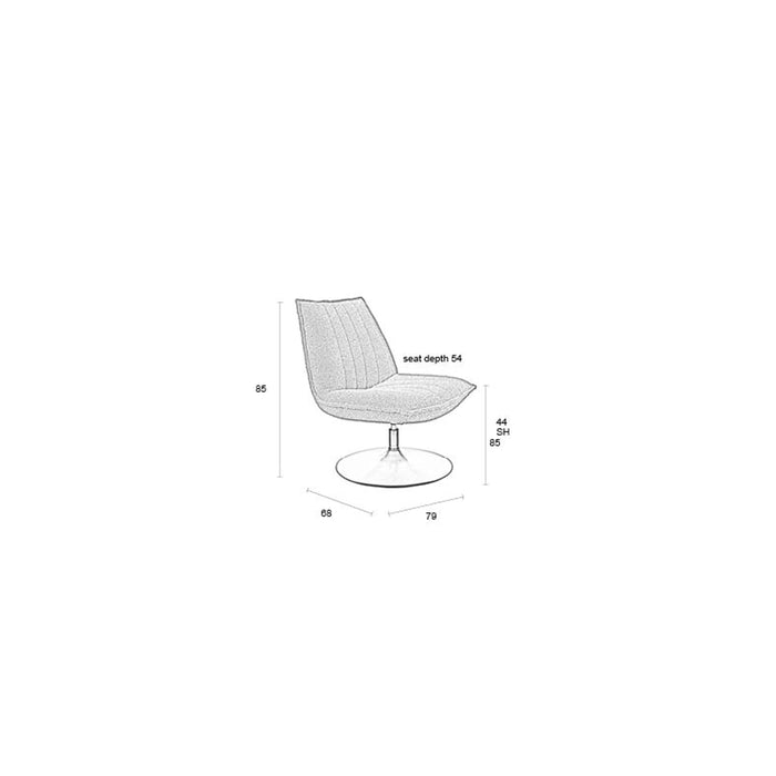 Fauteuil Jax Ochre Bouclé Acrylic,Polyester Geel 79x68 cm