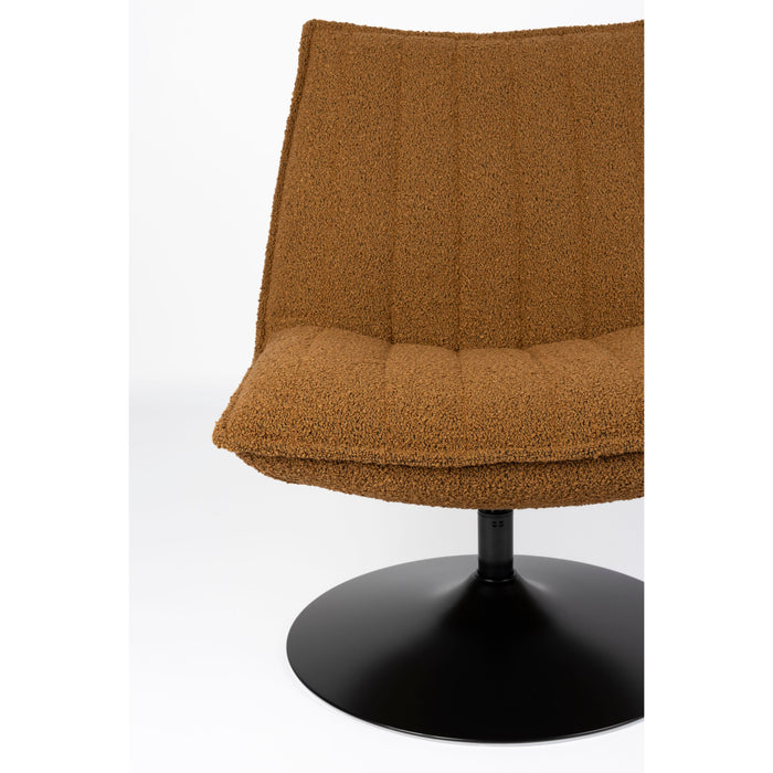 Fauteuil Jax Ochre Bouclé Acrylic,Polyester Geel 79x68 cm-Fauteuils-Creating Home