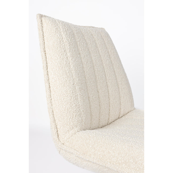 Fauteuil Jax Off White Bouclã© Acrylic,Polyester Wit 79x68 cm-Fauteuils-Creating Home