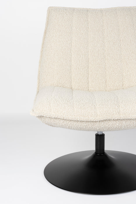Fauteuil Jax Off White Bouclã© Acrylic,Polyester Wit 79x68 cm-Fauteuils-Creating Home