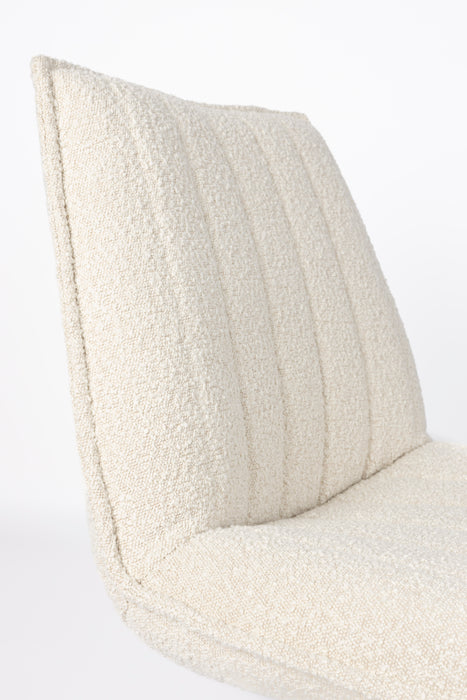 Fauteuil Jax Off White Bouclã© Acrylic,Polyester Wit 79x68 cm-Fauteuils-Creating Home
