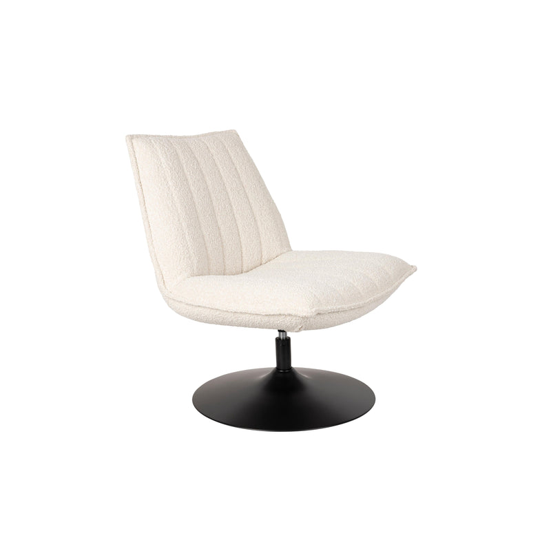 Fauteuil Jax Off White Bouclã© Acrylic,Polyester Wit 79x68 cm-Fauteuils-Creating Home