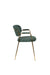 Fauteuil Jolien Goud/dark Nylon en polyester Groen 56x61 cm-Fauteuils-Creating Home
