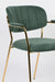 Fauteuil Jolien Goud/dark Nylon en polyester Groen 56x61 cm-Fauteuils-Creating Home
