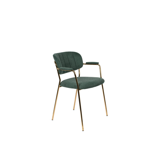Fauteuil Jolien Goud/dark Nylon en polyester Groen 56x61 cm-Fauteuils-Creating Home