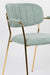 Fauteuil Jolien Goud/light Nylon en polyester Groen 56x61 cm-Fauteuils-Creating Home