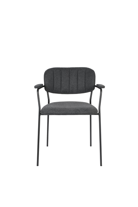 Fauteuil Jolien Nylon en polyester Donkergrijs 56x61 cm-Fauteuils-Creating Home