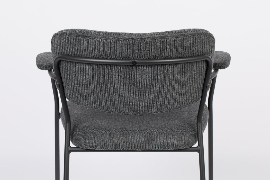 Fauteuil Jolien Nylon en polyester Donkergrijs 56x61 cm-Fauteuils-Creating Home