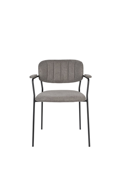 Fauteuil Jolien Zwart/grijs Nylon en polyester Grijs 56x61 cm-Fauteuils-Creating Home
