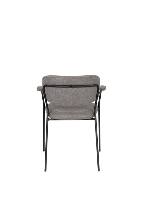 Fauteuil Jolien Zwart/grijs Nylon en polyester Grijs 56x61 cm-Fauteuils-Creating Home