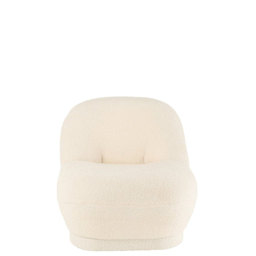 Fauteuil Krukje Teddy Bouclé Wit 88x78x72 cm-Fauteuils-J-Line