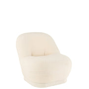 Fauteuil Krukje Teddy Bouclé Wit 88x78x72 cm-Fauteuils-J-Line